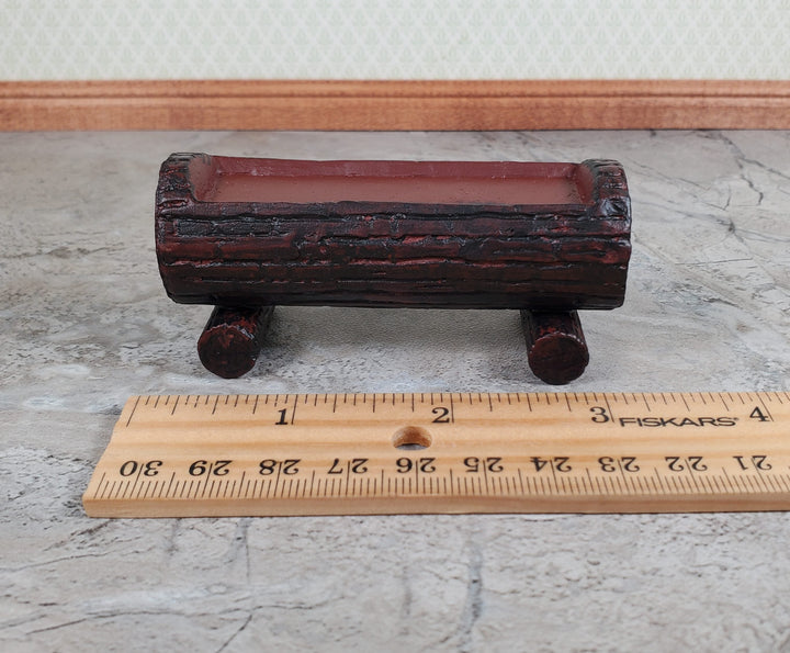 Dollhouse Log Planter Stand Ceramic 1:12 Scale Miniature Garden Flowers Plants - MiniatureCrush