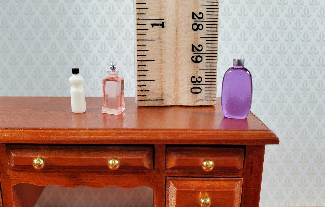 Dollhouse Lotion Perfume Bottles Set of 3 Purple Pink 1:12 Scale Miniature - Miniature Crush