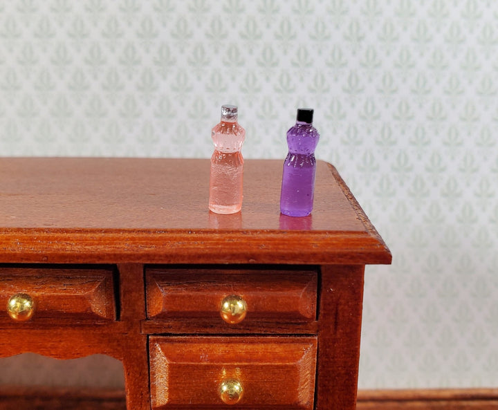 Dollhouse Lotion Vanity Bottles Set of 2 Purple Pink 1:12 Scale Miniature - Miniature Crush