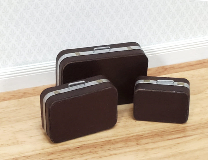 Dollhouse Luggage Suitcases Set 3 Pieces 1:12 Scale Miniatures Accessories - Miniature Crush