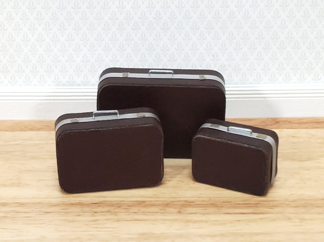 Dollhouse Luggage Suitcases Set 3 Pieces 1:12 Scale Miniatures Accessories - Miniature Crush