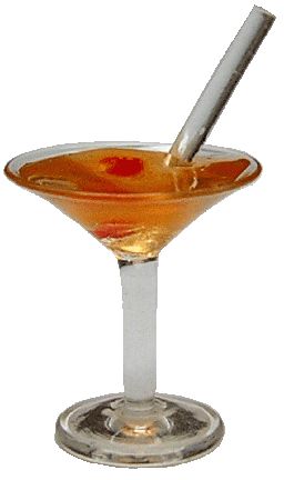 Dollhouse Manhattan Cocktail 1:12 Scale Miniature Drink - MiniatureCrush