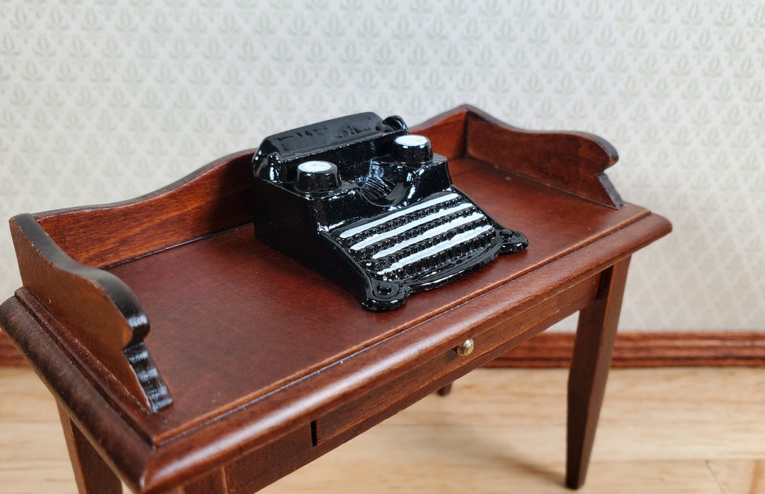 Dollhouse Manual Typewriter Vintage Style Black 1:12 Scale Miniatures Accessory - MiniatureCrush