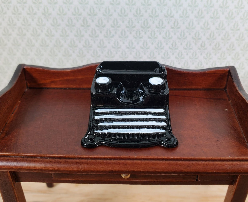 Dollhouse Manual Typewriter Vintage Style Black 1:12 Scale Miniatures Accessory - MiniatureCrush