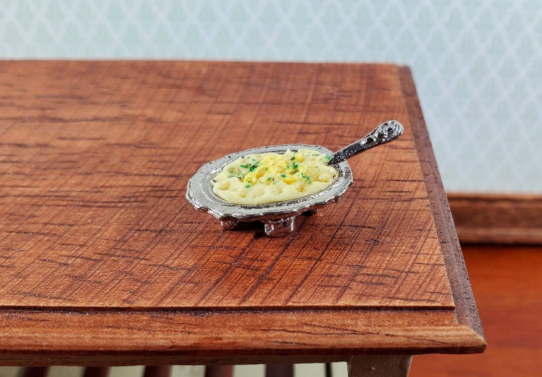 Dollhouse Mashed Potatoes with Butter in Serving Dish 1:12 Scale Miniature - Miniature Crush