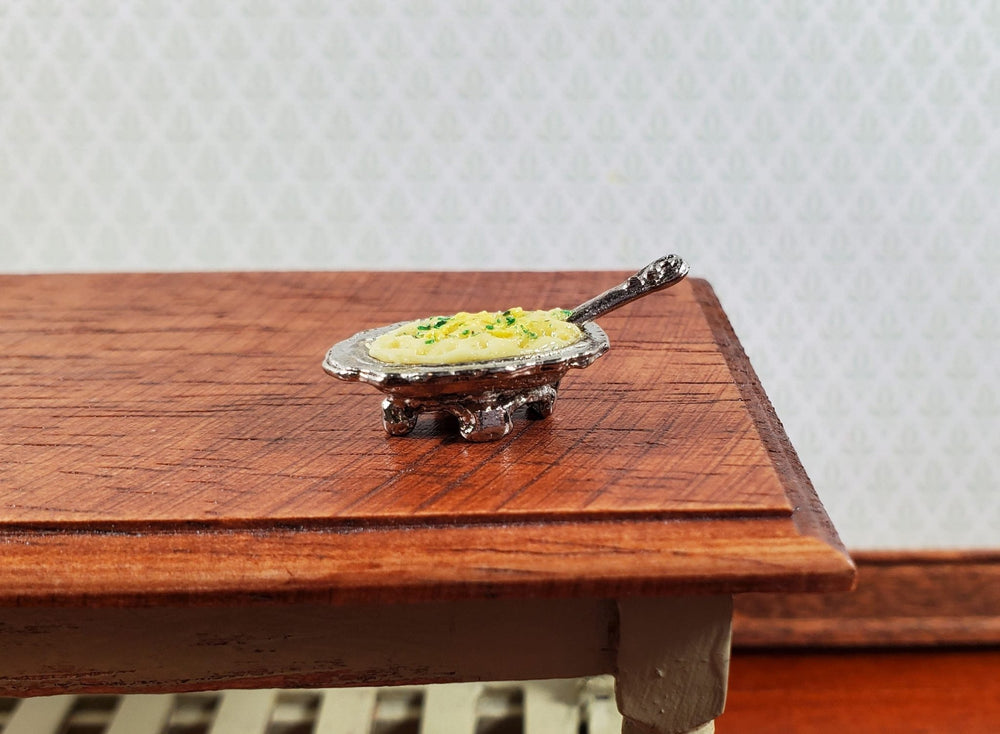 Dollhouse Mashed Potatoes with Butter in Serving Dish 1:12 Scale Miniature - Miniature Crush