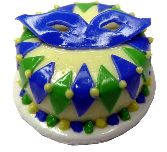 Dollhouse Masquerade Cake 1:12 Scale Miniature Dessert Food Kitchen - MiniatureCrush