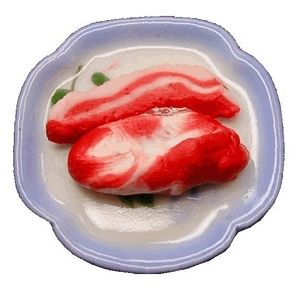 Dollhouse Meat Cuts on Plate 1:12 Scale Miniature Food Kitchen Dinner - MiniatureCrush