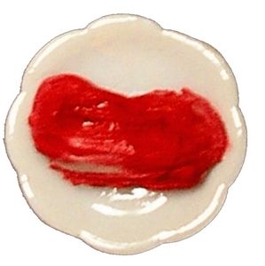 Dollhouse Meat Roast on Plate 1:12 Scale Miniature Food Kitchen Dinner - MiniatureCrush