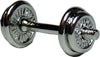 Dollhouse Metal Dumbbells in a Chrome Finish 1:12 Scale Miniature