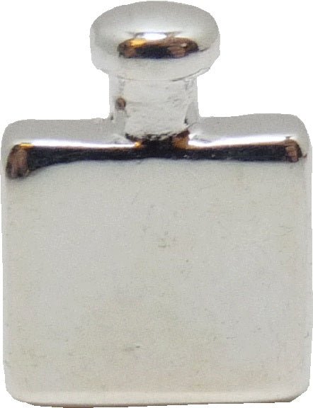 Dollhouse Metal Flask Silver Finish 1:12 Scale Miniature - MiniatureCrush