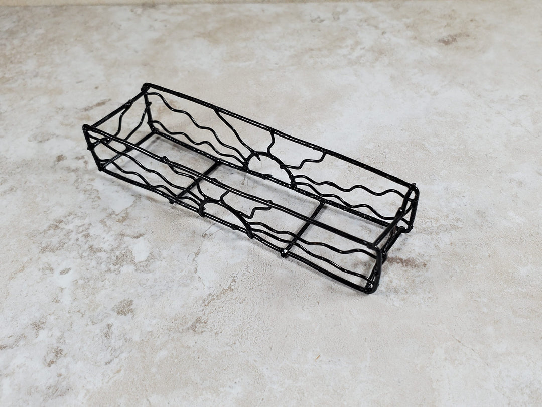 Dollhouse Metal Sunrise Window Box Black Empty 1:12 Scale Miniature - MiniatureCrush