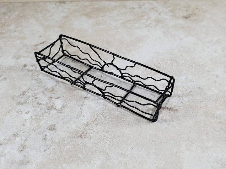 Dollhouse Metal Sunrise Window Box Black Empty 1:12 Scale Miniature - MiniatureCrush