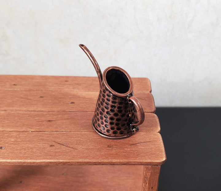 Dollhouse Metal Watering Hammered Copper Look 1:12 Scale Miniature Garden - MiniatureCrush