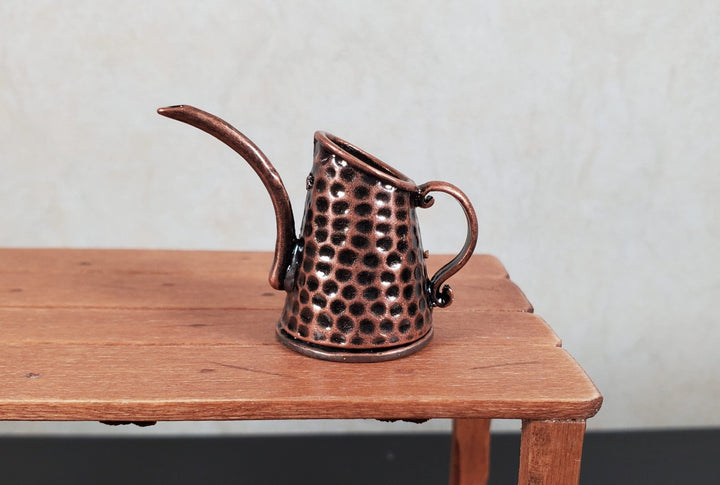 Dollhouse Metal Watering Hammered Copper Look 1:12 Scale Miniature Garden - MiniatureCrush