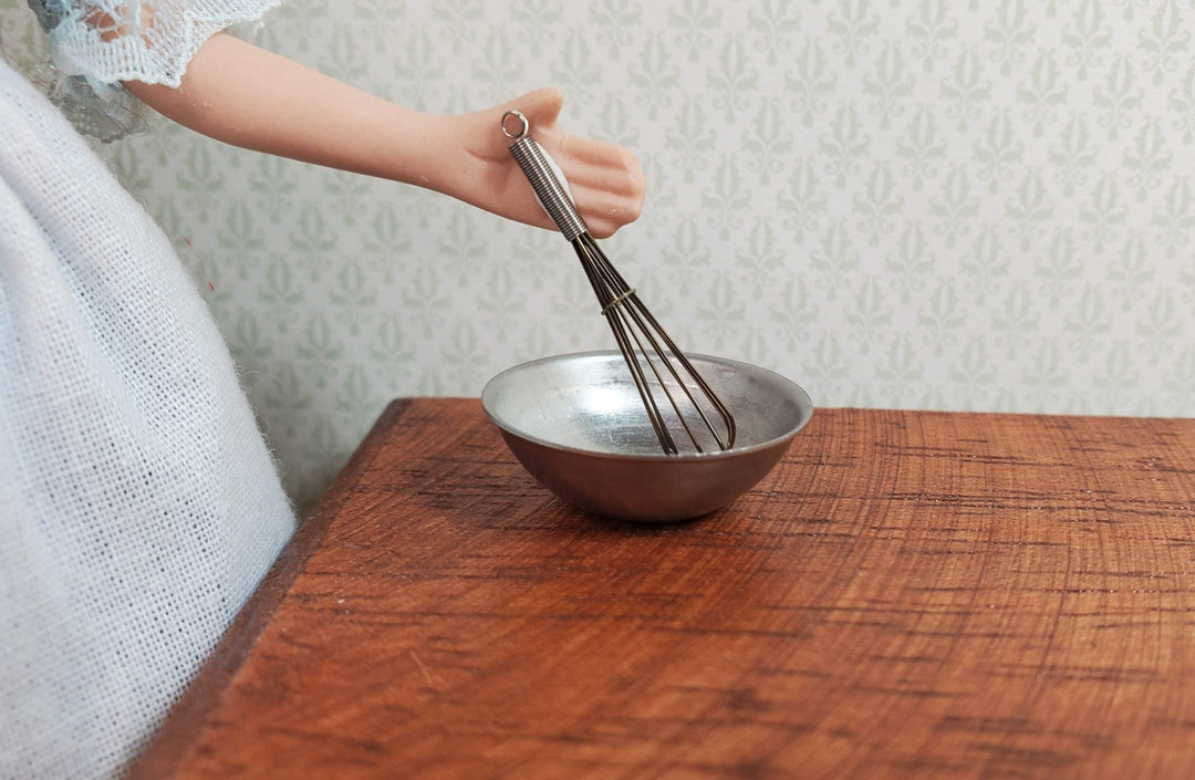 Dollhouse Metal Whisk 1:12 Scale Miniature Kitchen Utensil - MiniatureCrush