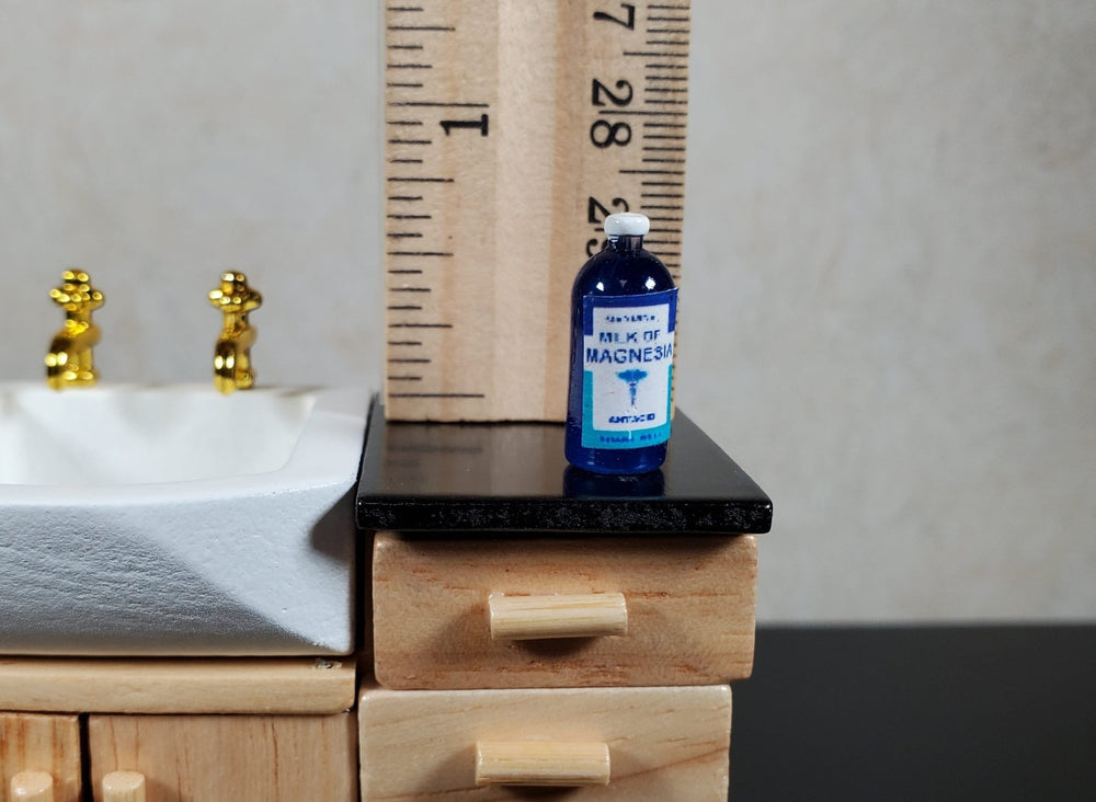 Dollhouse Milk of Magnesia Bottle Modern Style 1:12 Scale Miniature Medicine - MiniatureCrush