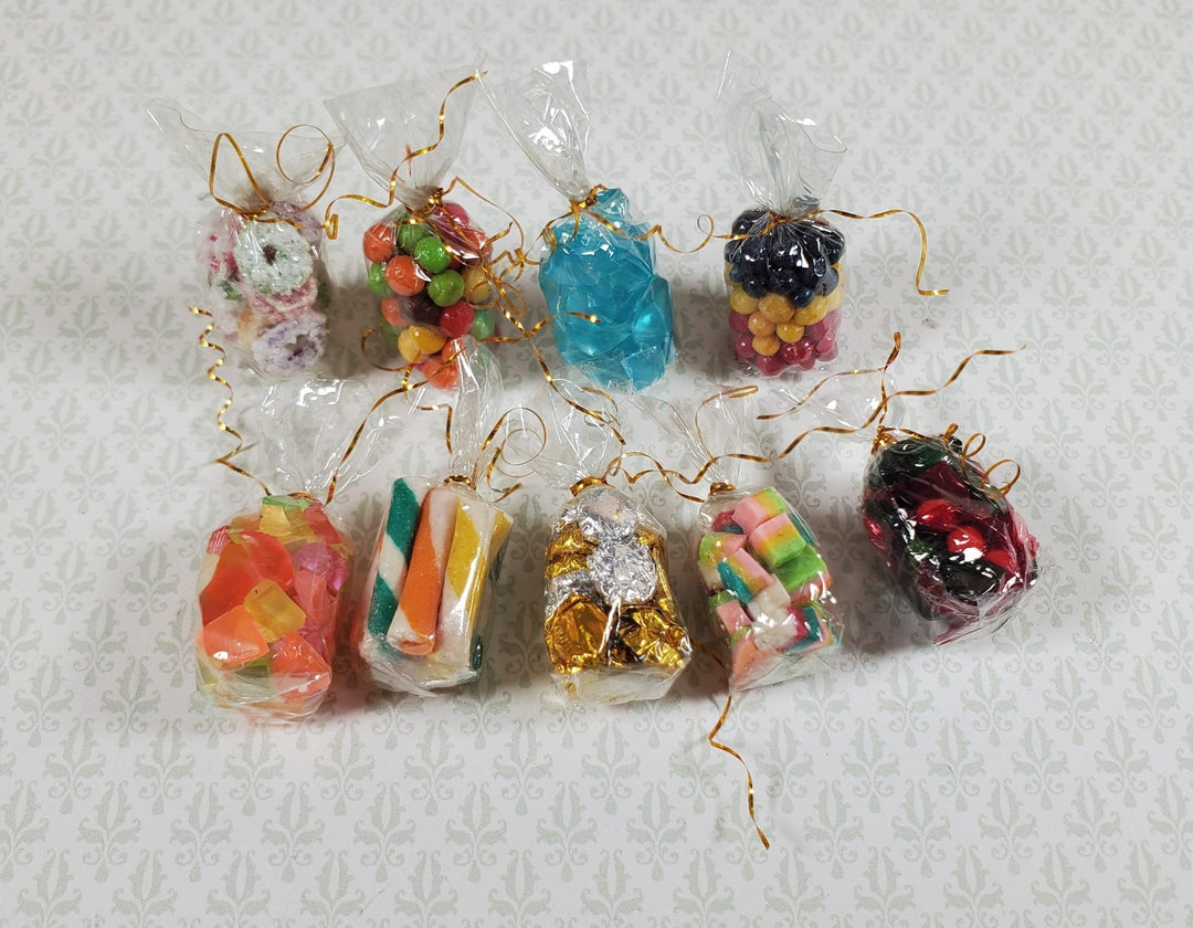 Dollhouse Miniature 9 Bags of Candy Treats for Sweet Shop 1:12 Scale Candies - Miniature Crush