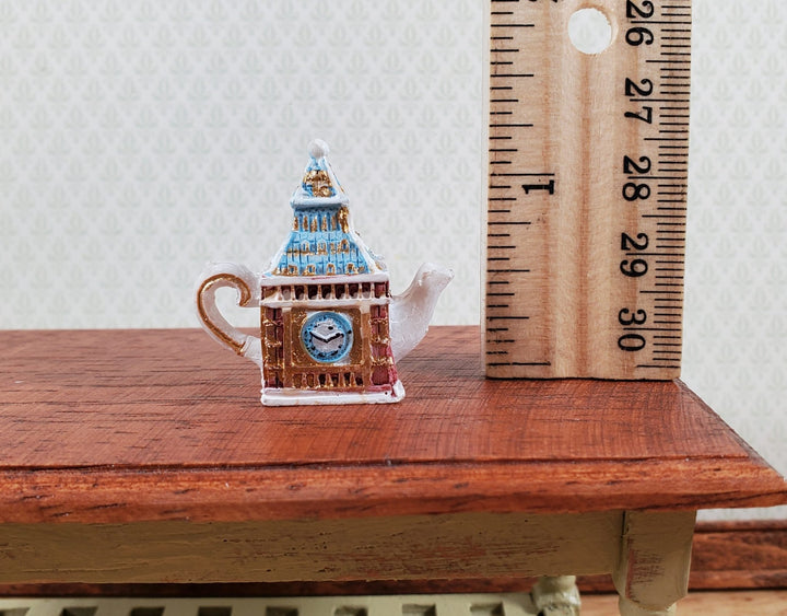 Dollhouse Miniature Big Ben Teapot Kettle 1:12 or 1/6 Scale Kitchen Cookware - Miniature Crush