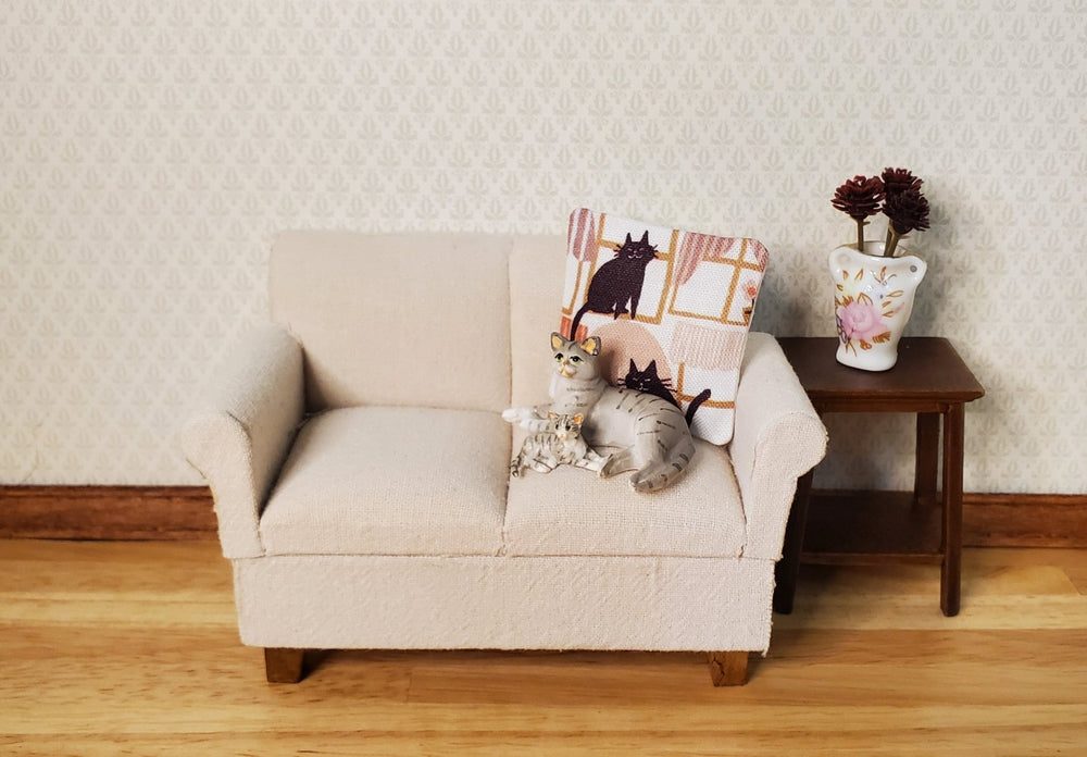 Dollhouse Miniature Black Cats in Window 1:12 Scale 1 1/2" - MiniatureCrush