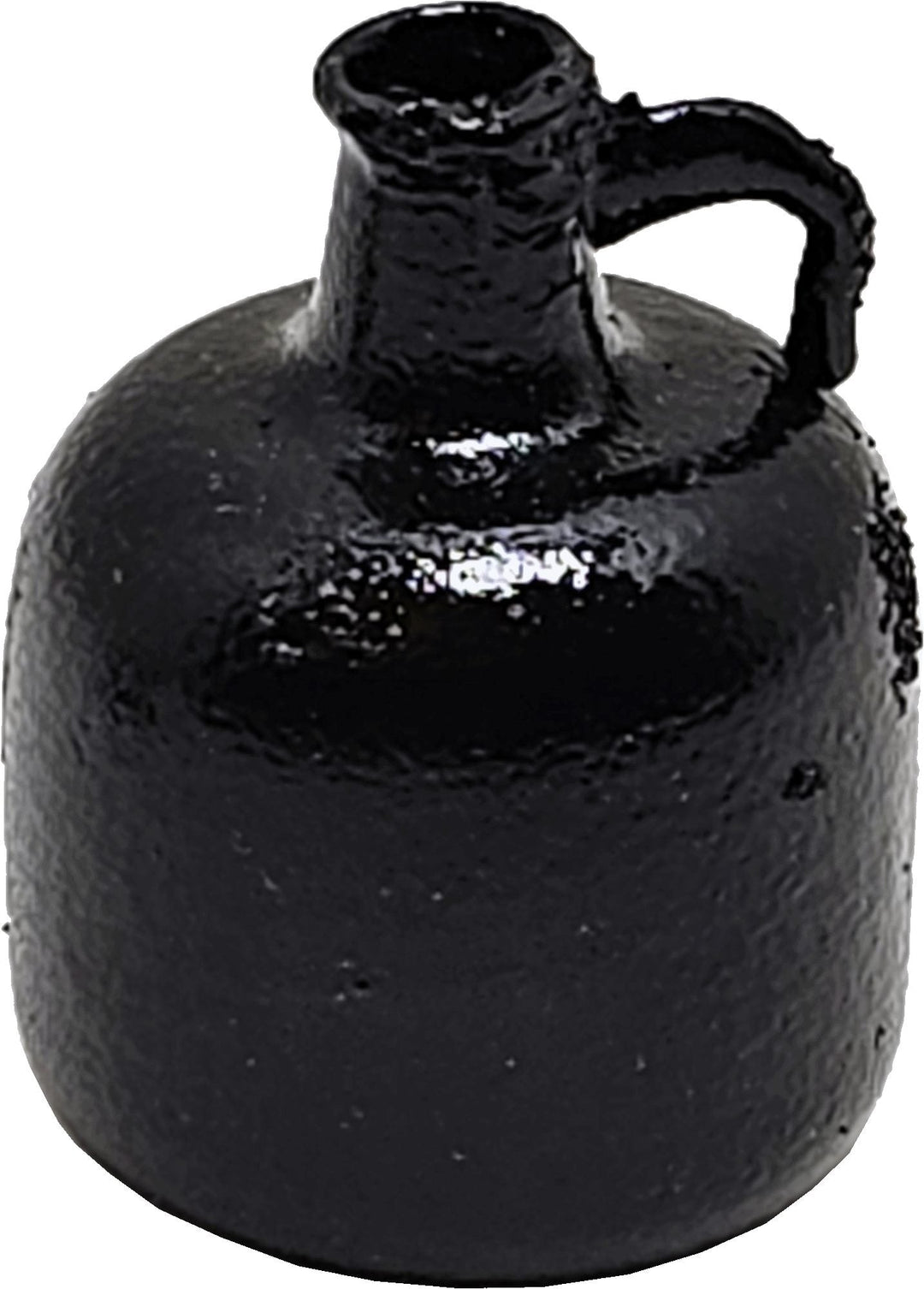 Dollhouse Miniature Carboy Demijohn Black Jug with Handle 1:12 Scale - MiniatureCrush