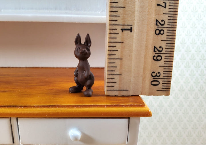 Dollhouse Miniature "Chocolate" Easter Bunny Rabbit 1:12 Scale 15/16" tall - Miniature Crush