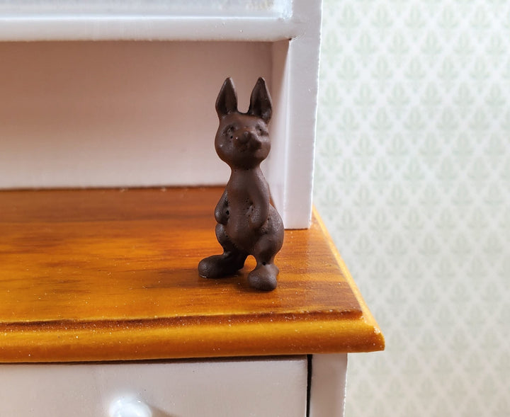 Dollhouse Miniature "Chocolate" Easter Bunny Rabbit 1:12 Scale 15/16" tall - Miniature Crush