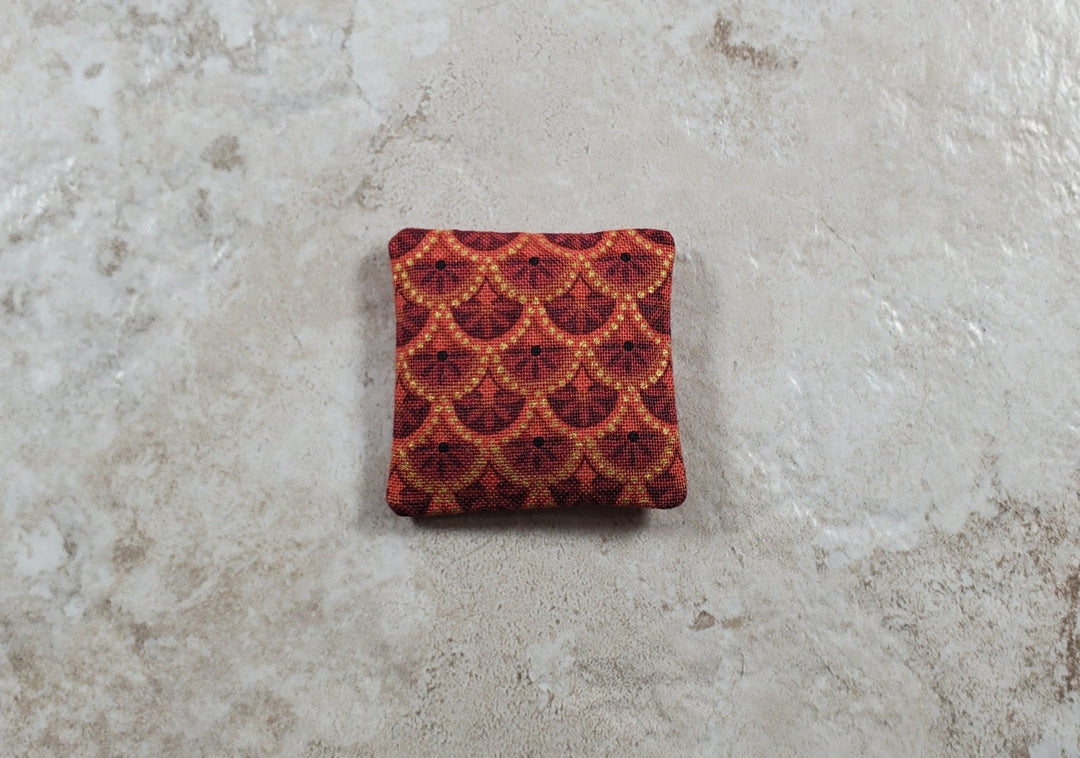 Dollhouse Miniature Dark Red & Rust Festive 1:12 Scale 1 1/2" - MiniatureCrush