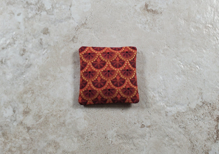 Dollhouse Miniature Dark Red & Rust Festive 1:12 Scale 1 1/2" - MiniatureCrush