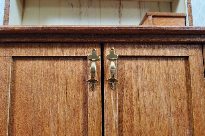 Dollhouse Miniature Drawer Pulls or Door Handles x6 Gold Brass 1:12 Scale - MiniatureCrush
