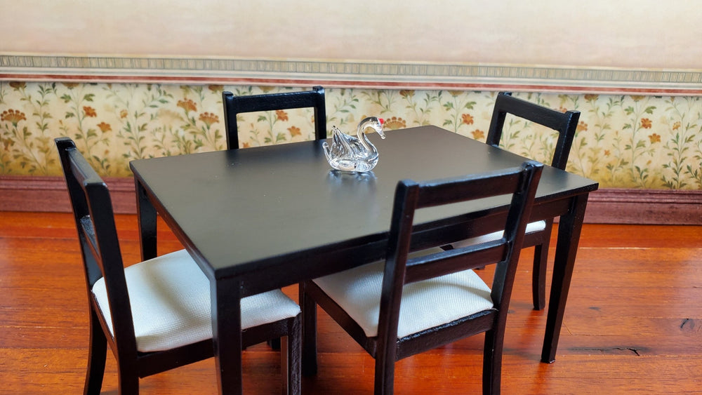 Dollhouse Miniature Glass Swan Centerpiece Sculpture 1:12 Scale Miniature - MiniatureCrush