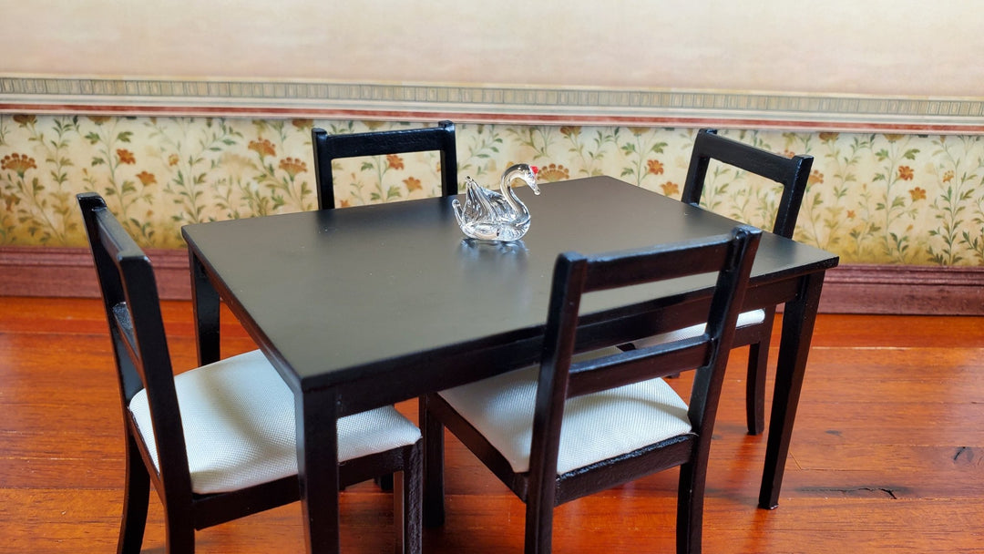 Dollhouse Miniature Glass Swan Centerpiece Sculpture 1:12 Scale Miniature - MiniatureCrush