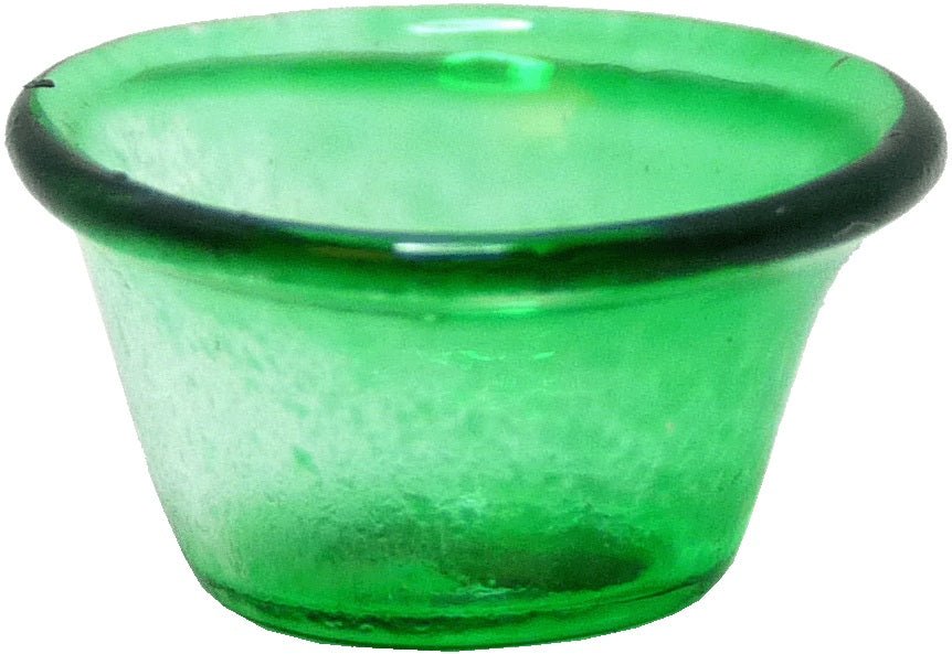 Dollhouse Miniature Green Glass Bowl 1:12 Scale Miniature - MiniatureCrush