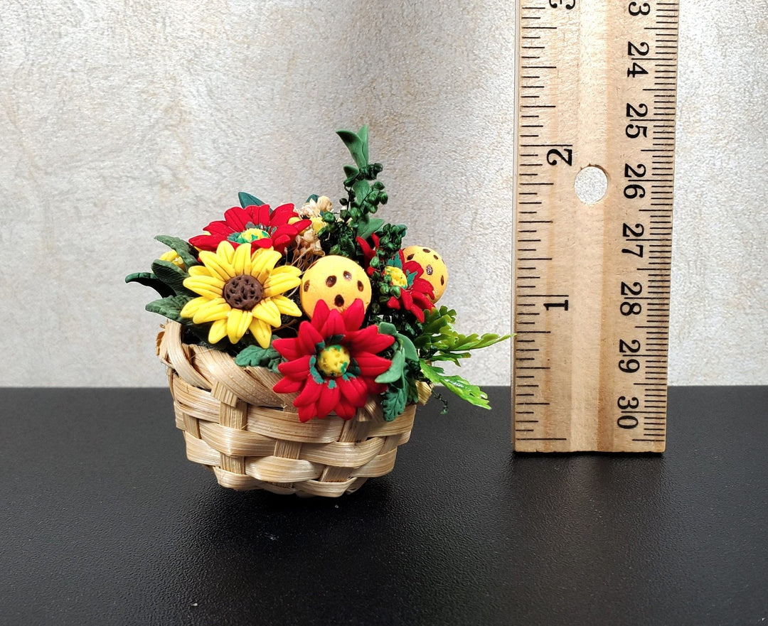 Dollhouse Miniature Large Yellow Sunflowers Arrangement 1:12 Scale Miniature - MiniatureCrush