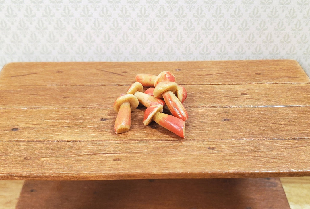 Dollhouse Miniature Mushrooms x6 Large Tan & Red 1:12 Scale Magic Fairy Garden - MiniatureCrush
