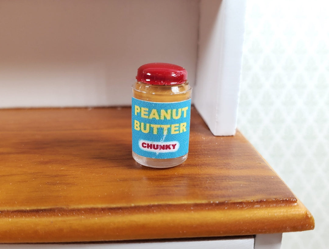 Dollhouse Miniature Peanut Butter Jar Crunchy 1:12 Scale Food Groceries Kitchen - Miniature Crush