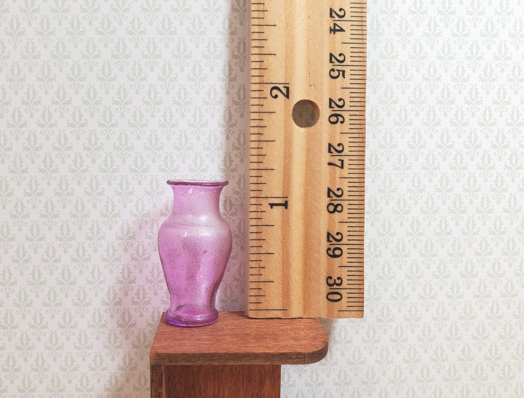 Dollhouse Miniature Pedestal Vase Lavender Large 1:12 Scale for flowers - MiniatureCrush