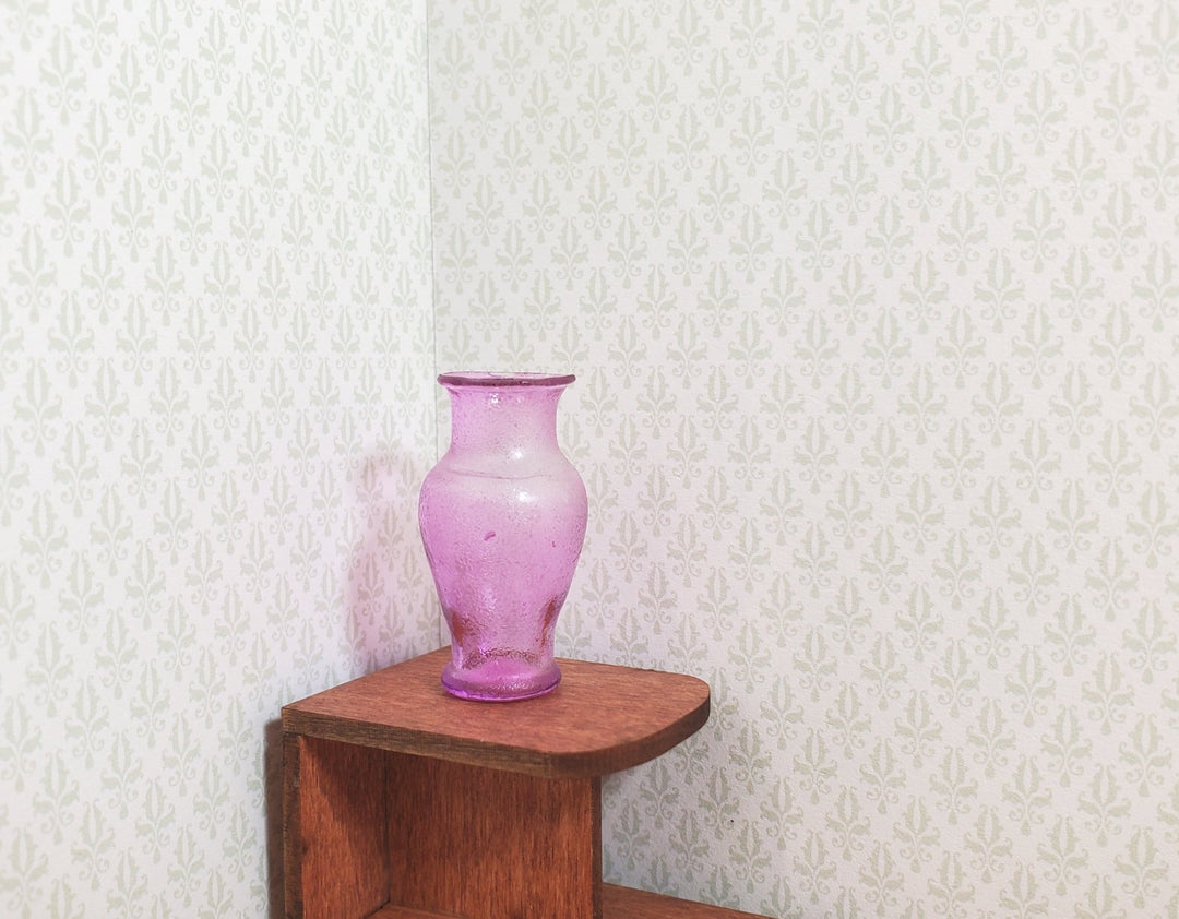 Dollhouse Miniature Pedestal Vase Lavender Large 1:12 Scale for flowers - MiniatureCrush