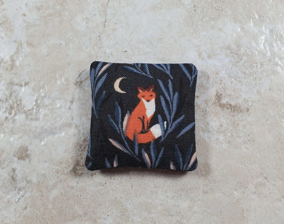 Dollhouse Miniature Pillow Fox with Moon Handmade 1:12 Scale 1 1/2" - MiniatureCrush