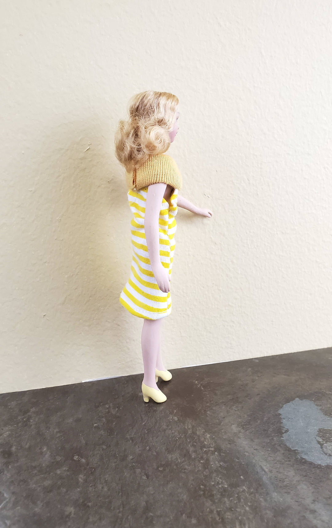 Dollhouse Miniature Porcelain Doll Modern Female Mom 1960s 1:12 Scale Woman - MiniatureCrush