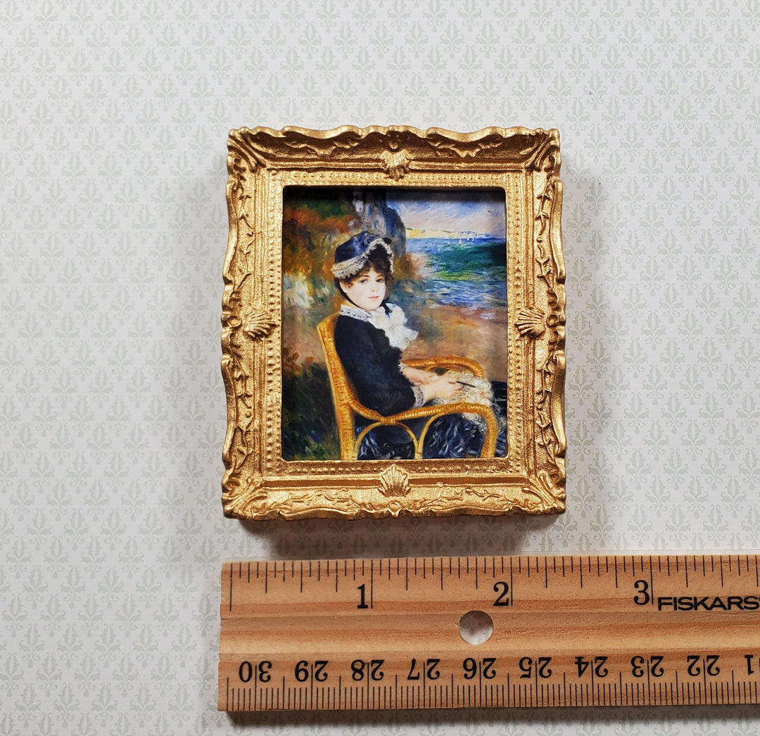 Dollhouse Miniature Renoir By the Seashore Framed Print 1:12 Scale - MiniatureCrush