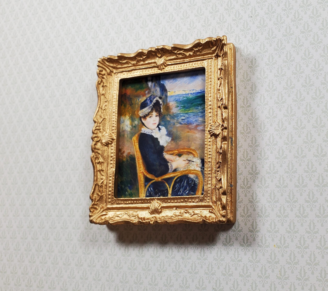 Dollhouse Miniature Renoir By the Seashore Framed Print 1:12 Scale - MiniatureCrush