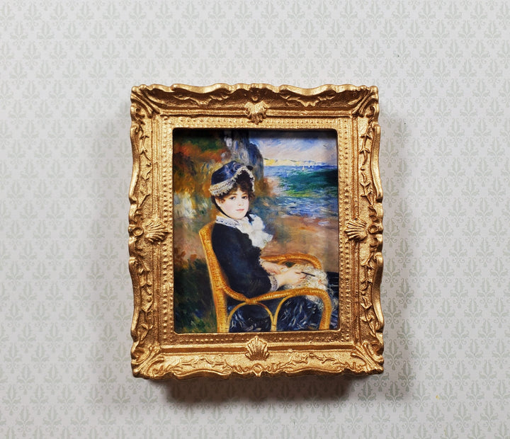 Dollhouse Miniature Renoir By the Seashore Framed Print 1:12 Scale - MiniatureCrush