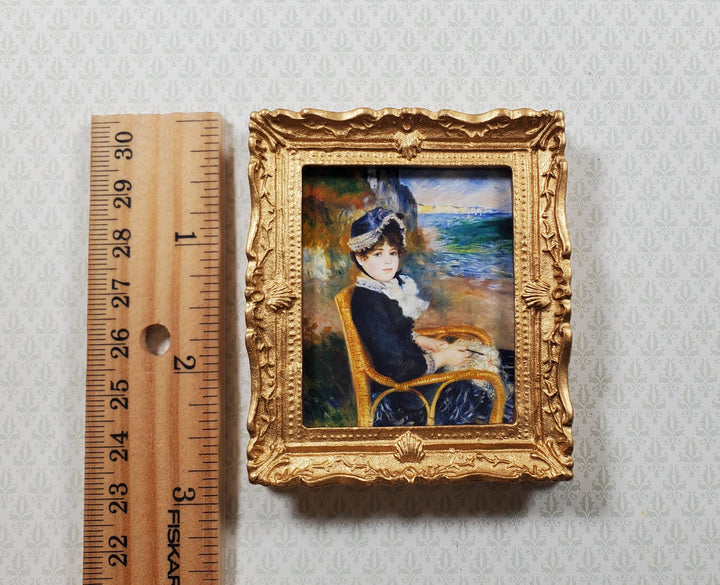 Dollhouse Miniature Renoir By the Seashore Framed Print 1:12 Scale - MiniatureCrush