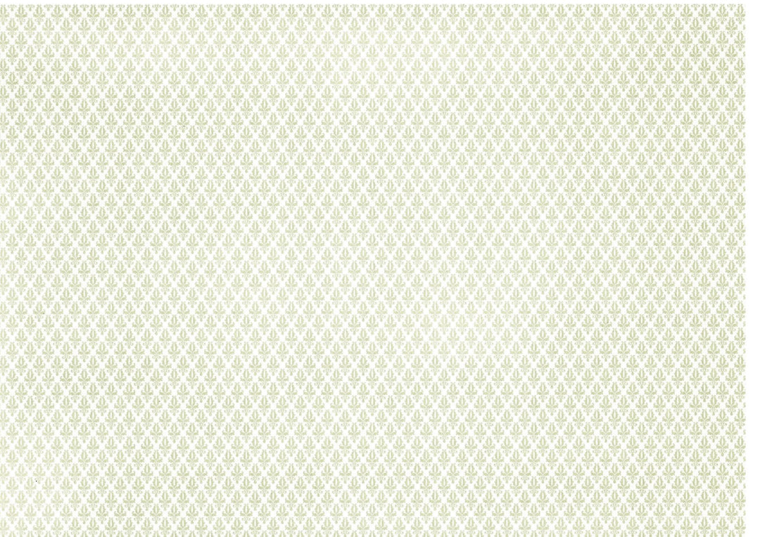 Dollhouse Miniature Wallpaper Brodnax Damask Cream Pale Green & Cream 1:12 Scale - Miniature Crush