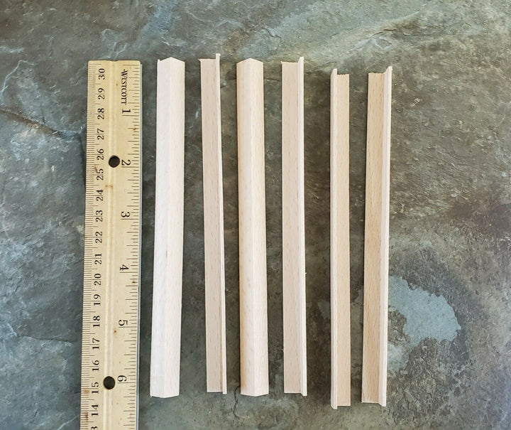 Dollhouse Miniatures 6" Pieces x6 Corner Trim Molding 3/8" x 3/8" x 6" - 70295 - MiniatureCrush