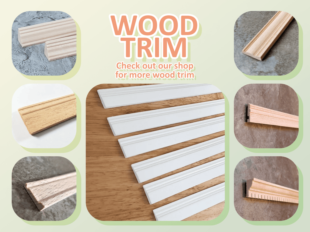 Dollhouse Miniatures Baseboard Trim 6" x12 Scrap Pieces 1:12 Scale CLA77055 - MiniatureCrush