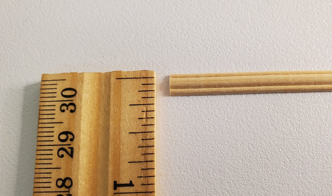 Dollhouse Miniatures Chair Rail Dado Railing 3/16" wide x 18" long 1:12 Scale - MiniatureCrush