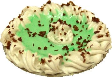 Dollhouse Mint Chocolate Chip Silk Pie 1:12 Scale Miniature Food Dessert - MiniatureCrush