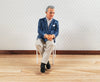 Dollhouse Modern Grandfather Grandpa Sitting 1:12 Scale 